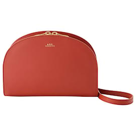 Apc-Demi-Lune Crossbody - A.P.C. - Leather - Smoked Red-Red