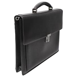Salvatore Ferragamo-Salvatore Ferragamo Revival Briefcase in Black Leather-Black