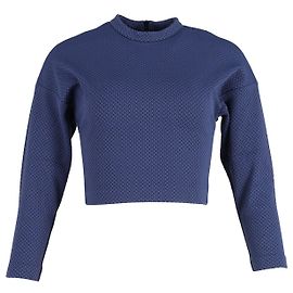 Pinko Cropped Mock Neck em Nylon Azul Marinho Azul Azul marinho