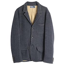 Polo Ralph Lauren-Polo by Ralph Lauren Single-Breasted Coat in Grey Wool-Grey