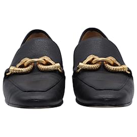 Tory Burch-Tory Burch Jessa Horsebit Loafers in Black Leather-Black