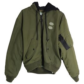 Off White Blanc 2019 Bomber Dondi en Polyester Vert Vert