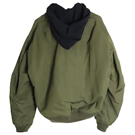 Off White-Off-White 2019 Dondi Bomber Jacket in Green Polyester-Green