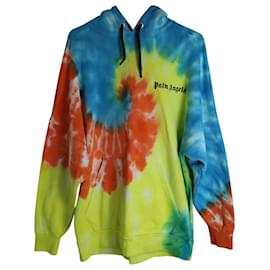 Palm Angels-Palm Angels Tie-Dye Hoodie in Multicolor Cotton-Other,Python print