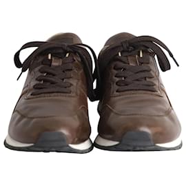 Tod's-Tod's Low-Top Sneakers in Brown Leather-Brown