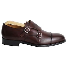 Church's Monk Strap Shoes in Chestnut Brown Leather Brown