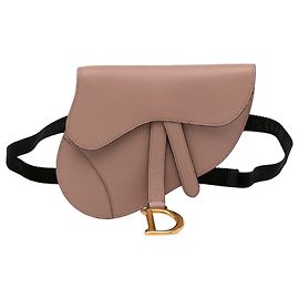 Marsupio Pochette Saddle in pelle marrone Dior Marrone Carne