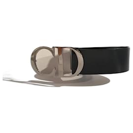 Christian Dior-Cinturones-Negro,Hardware de plata