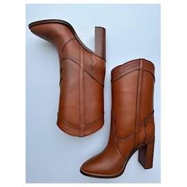 Saint Laurent-Ankle Boots-Brown