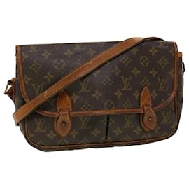 Louis Vuitton-LOUIS VUITTON Monogram Gibeciere MM Shoulder Bag M42247 LV Auth am4560-Monogram