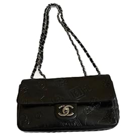 Chanel-Bolsa tiracolo Chanel Timeless preta de couro (Edição limitada)-Preto