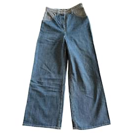 Vaqueros Chanel Azules de Algodón Talla 36 Azul