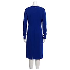 Diane Von Furstenberg-Vestido de crepe DvF Milena em crepe azul-Azul escuro