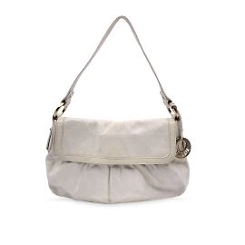 Fendi White Patent Leather Small Chef Shoulder Bag White