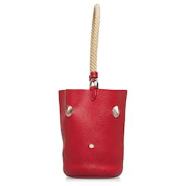 Hermès-Hermes Red Clemence Mangeoire Bucket PM-Red