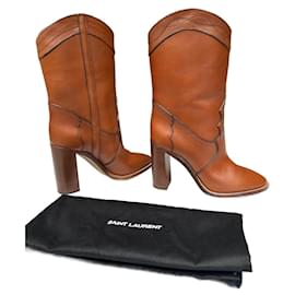 Saint Laurent-Ankle Boots-Brown
