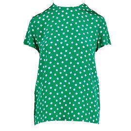 Miu Miu Polka Dot Top Green