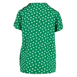 Miu Miu-Miu Miu Polka Dot Top-Green