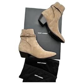 Saint Laurent-Ankle Boots-Beige