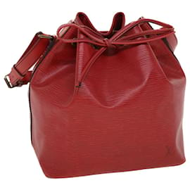 Louis Vuitton-LOUIS VUITTON Epi Petit Noe Shoulder Bag Red M44107 LV Auth 45112-Red
