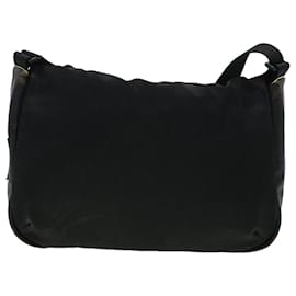Chanel-CHANEL Shoulder Bag Nylon Black CC Auth bs6077-Black