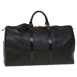 Louis Vuitton Epi Keepall 45 Sac Boston Noir M42972 Auth LV 45120 Noir
