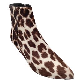 Barbara Bui Bárbara Bui Marfil / Botines marrones de pelo de becerro con estampado de leopardo Castaño