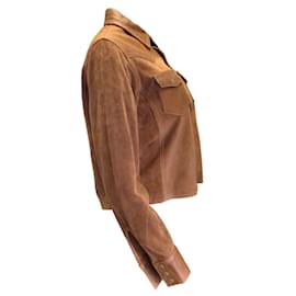 Ralph Lauren-Ralph Lauren Sport Ridgway Light Brown Leather and Suede Jacket-Brown