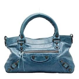 Balenciaga-Motocross Classic City Bag 103208-Blue