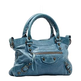 Balenciaga-Motocross Classic City Bag 103208-Blue