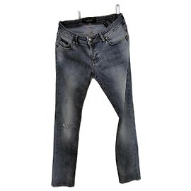 Jeans Philipp Plein Super Slim Blu con Borchie a Teschio Blu