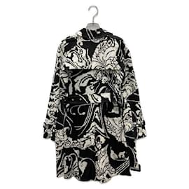 Gucci-**** Trench-coat à motif complet GUCCI-Noir,Blanc