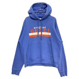 **** Sudadera con capucha azul con estampado GUCCI Azul
