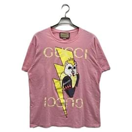 Gucci-****GUCCI Camiseta rosa de manga corta-Rosa