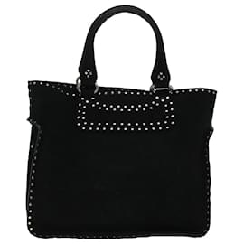 Céline-CELINE Hand Bag Suede Black Auth bs6034-Black