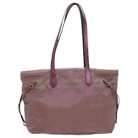 Prada-PRADA Tote Bag Nylon Pink Auth bs6071-Pink