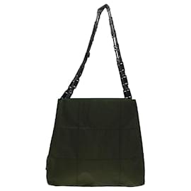 Prada-PRADA Shoulder Bag Nylon Green Auth cl588-Green