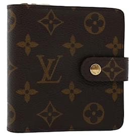 Louis Vuitton-LOUIS VUITTON Monogram Compact zip Wallet M61667 LV Auth 42798-Monogram