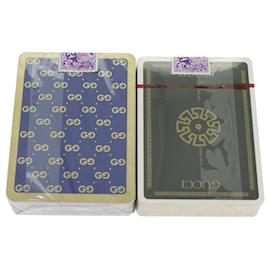 Gucci-Cartas de jogar GUCCI Purple Black Auth 45015-Preto,Roxo