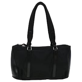 Prada-PRADA Hand Bag Nylon Black Auth bs6059-Black