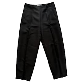 Acne Schwarze Poly-Hose in Karottenform Schwarz
