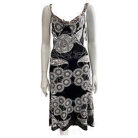 Just Cavalli Atemberaubendes Cavalli-Kleid mit Strassverzierung Schwarz Mehrfarben