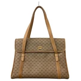 Gucci-****GUCCI Brown Micro GG Handbag-Brown