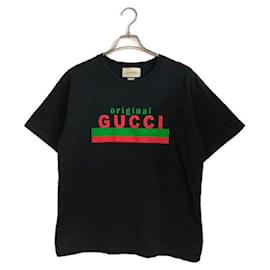 Gucci-****GUCCI Schwarzes Kurzarm-T-Shirt-Schwarz