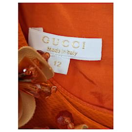 Gucci-vestido de menina laranja gucci-Laranja