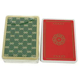 Gucci-GUCCI Playing Cards Red Auth 45016-Red