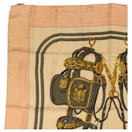 Hermès-HERMES CARRE 90 BRIDES de GALA Schal Rosa Beige Grau Auth4517-Pink,Beige,Grau