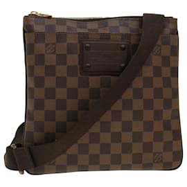 Louis Vuitton-LOUIS VUITTON Damier Ebene Pochette Plat Brooklyn Bag N41100 auth 45052A-Autre