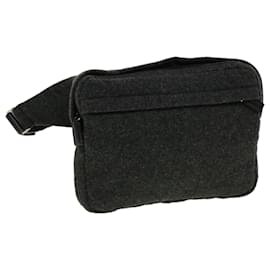 Prada-PRADA Waist bag Wool Gray Auth cl596-Grey