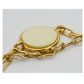 Van Cleef & Arpels-*** Van Cleef & Arpels Yellow Gold and Ivory Pendant Necklace-Gold hardware